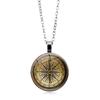 A Steampunk Compass Time Gem Necklace Personalized Men's Necklace High Quality Fashion Medal Pendant Sweater Chain Jewelry
