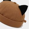 Coole schirmlose Mütze Stand Skullcap Mütze 3D Kätzchenohr für Street Shooting