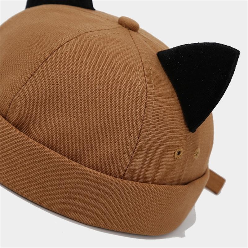 Coole schirmlose Mütze Stand Skullcap Mütze 3D Kätzchenohr für Street Shooting