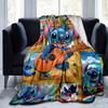 Lilo & Stitch Decke Ultra-Weich, Warm, Gemütlich Überwurf für Wohnzimmer, Sofa, Ganzjahres-Reiseaccessoire Niedlicher Cartoon-Charakter Heimdekoration