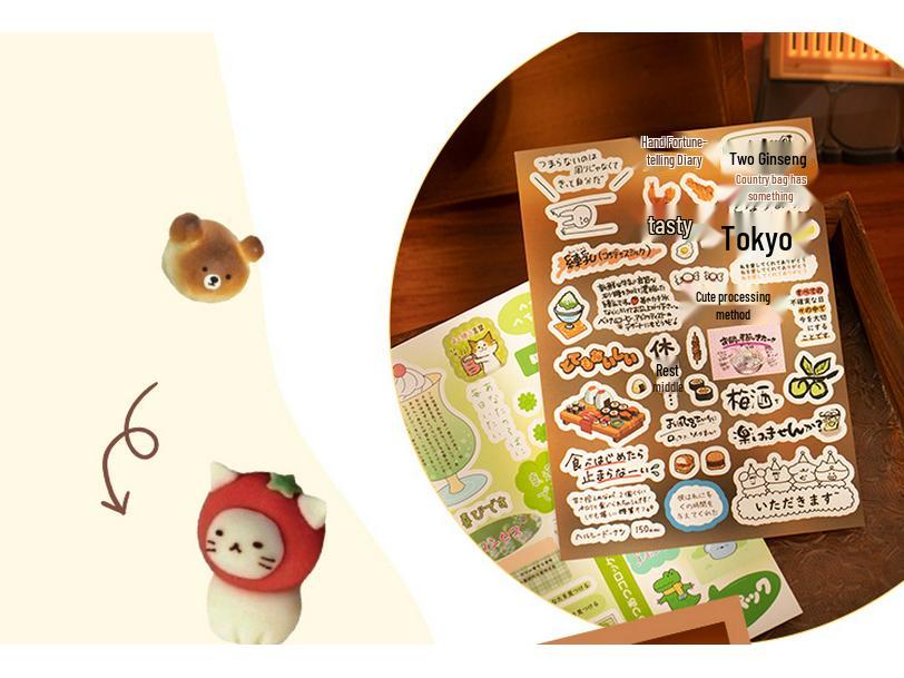 Yu Xian Vintage Japonský Styl Vyřezávaná Kniha Samolepek – 45 Listů pro Koláž a DIY.