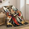 Archangel Michael Winged Warrior Blanket Bedroom Blanket for Livingroom Couch Lunch Break Soft Throw for Friend's Festival Gift