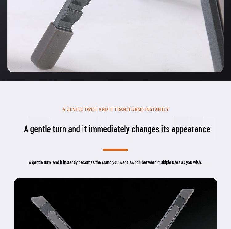 Verstellbarer tragbarer magnetischer Laptop- und Tablet-Ständer (Aluminiumlegierung)