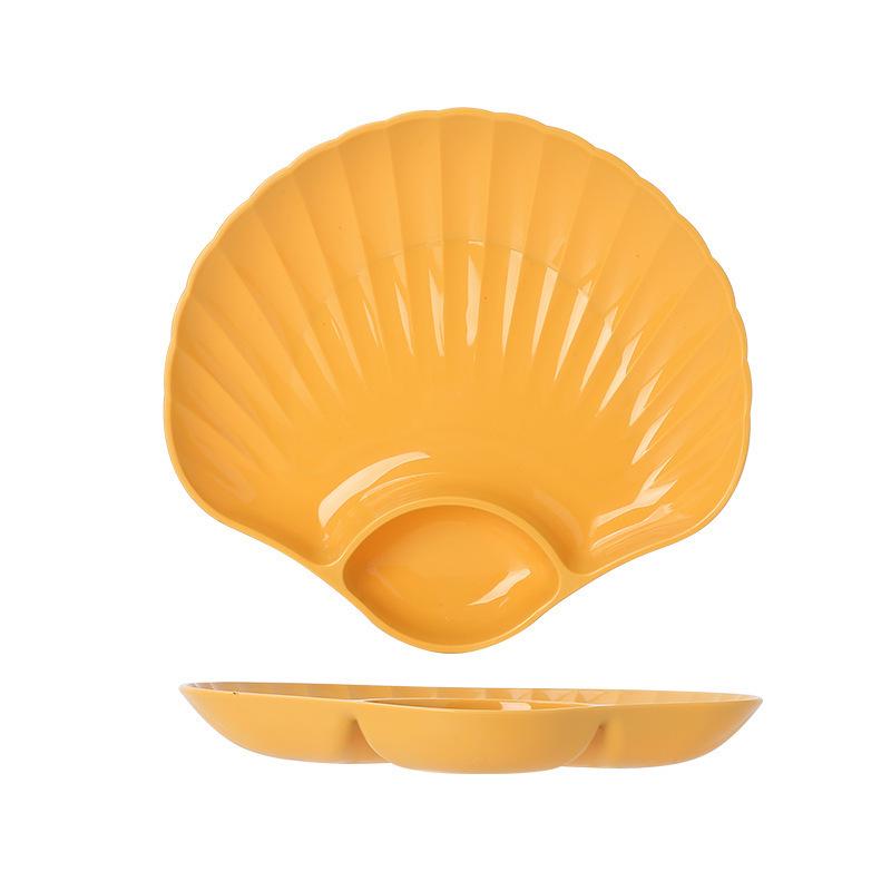 Kreativer Plastik-Knödel- und Snackteller mit Essigschälchen für Sushi, Frühstück oder Dessert