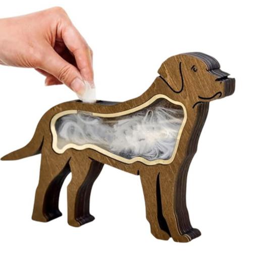 Cat Hair Keepsake Box Wooden Dog Hair Storage Box Pet