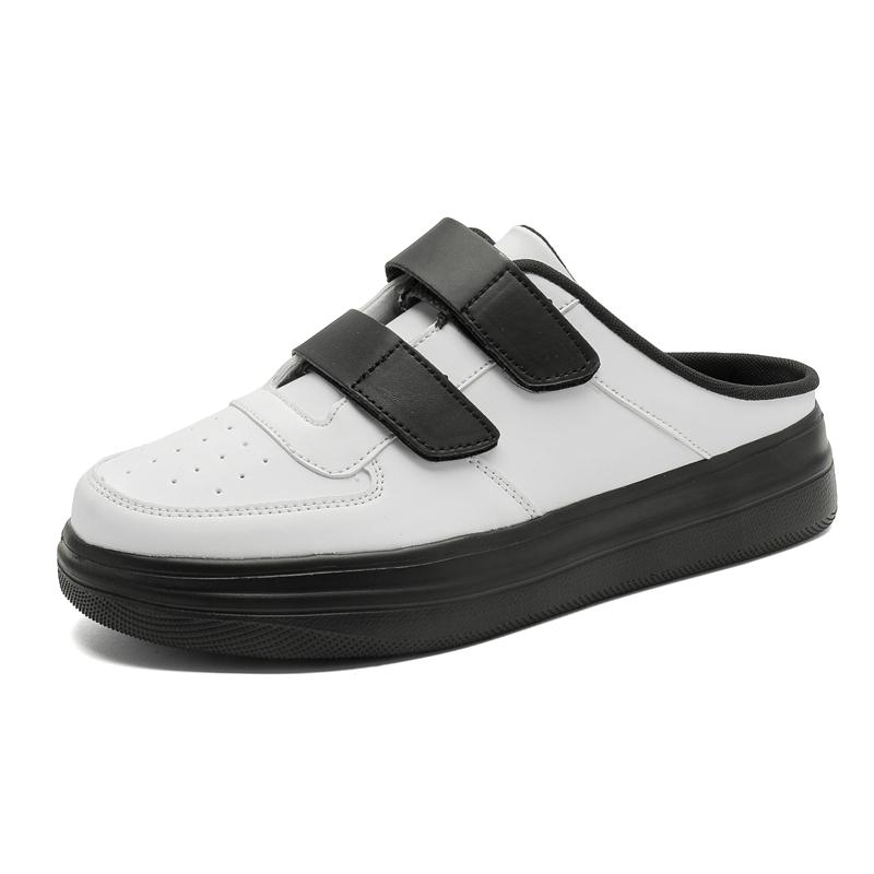 Fashion Casual Leather Men Slippers Suitable Summer Outdoor Muller Shoes Activities Half Drag Leisure Walk Male Walking Shoes Lazy Flats