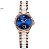 Mechanische Uhr Roségold Edelstahl Keramikarmband Kleideruhr Modische Automatikuhr für DamenGTshop6631, Koreanische beliebte Uhren