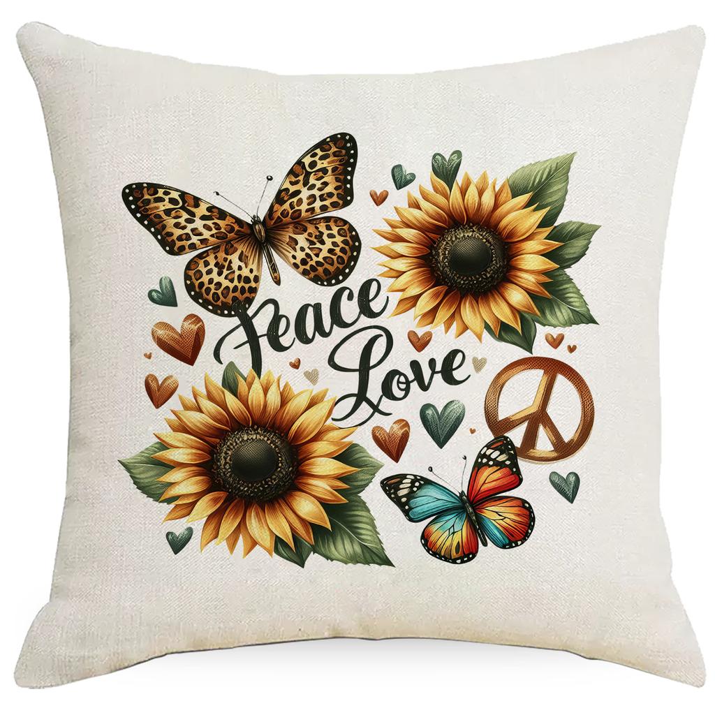 Sunflower Pillow Case European and American Style Home Sofa Pillow Combination Color Sofa Pillow