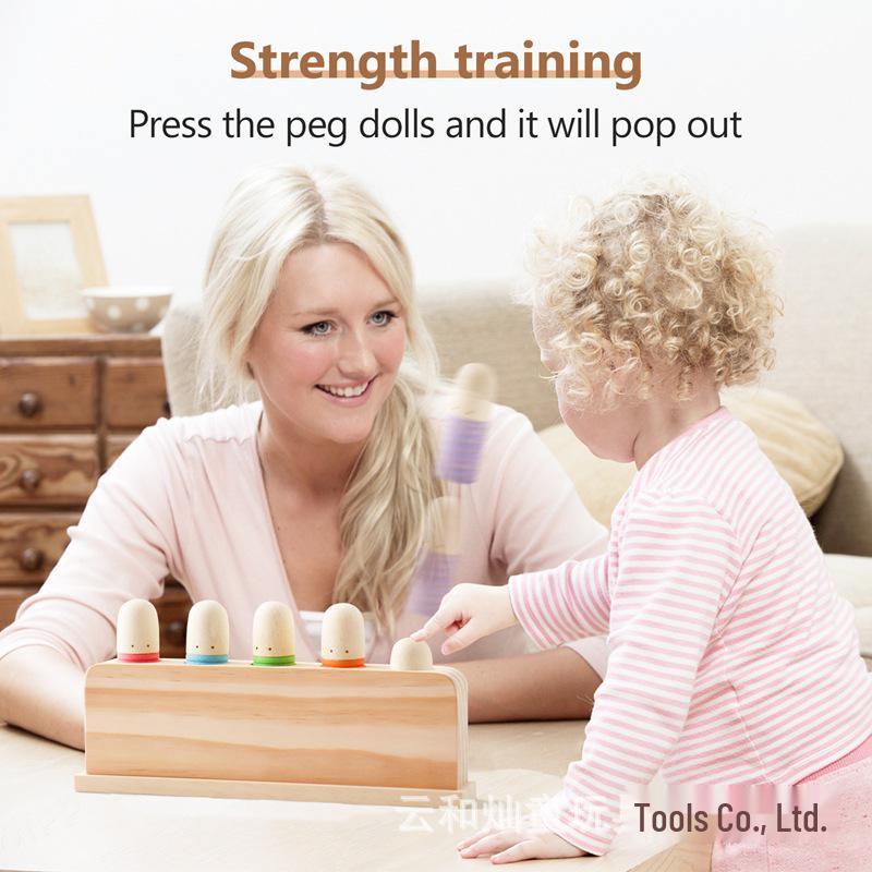 Creative Wooden Bounce Blocks: Interactive Early Education Toy for Kids
