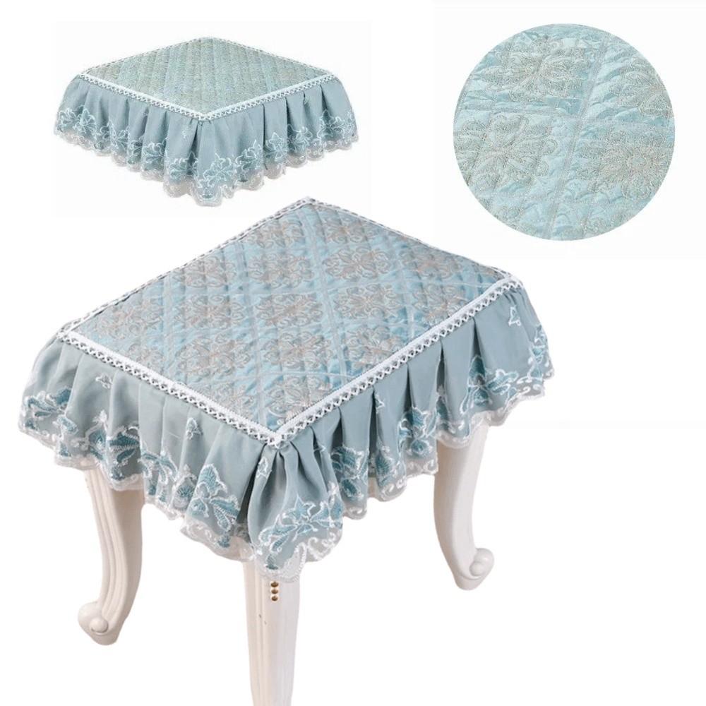 Floral Pattern Makeup Stool Cover Thick Floral Seat Chair Slipcover Household