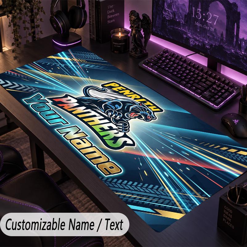 Large Mouse PadPenrith Panthers Custom Name Text Personalized Desk Mat Non Slip Gaming Pad