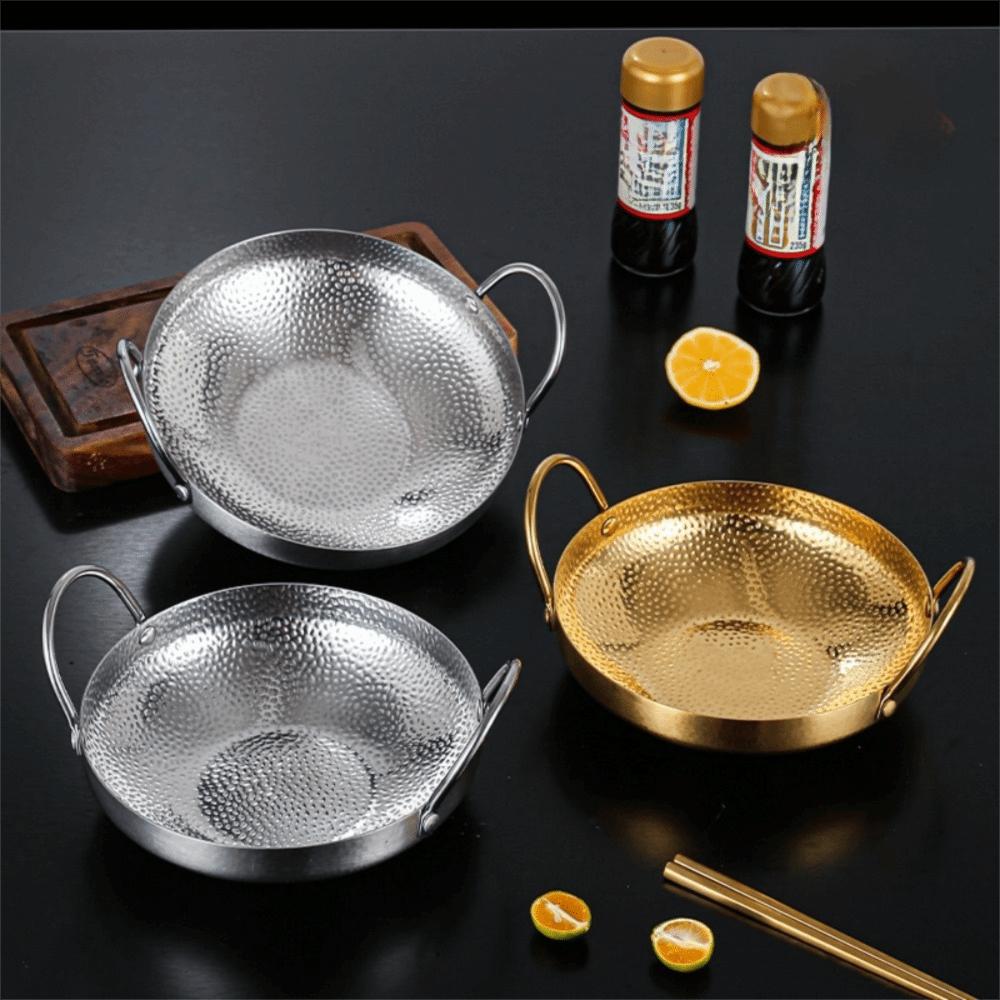 Non-stick Small Dry Pot 304 Stainless Steel Kitchen Cooking Pan Noodle