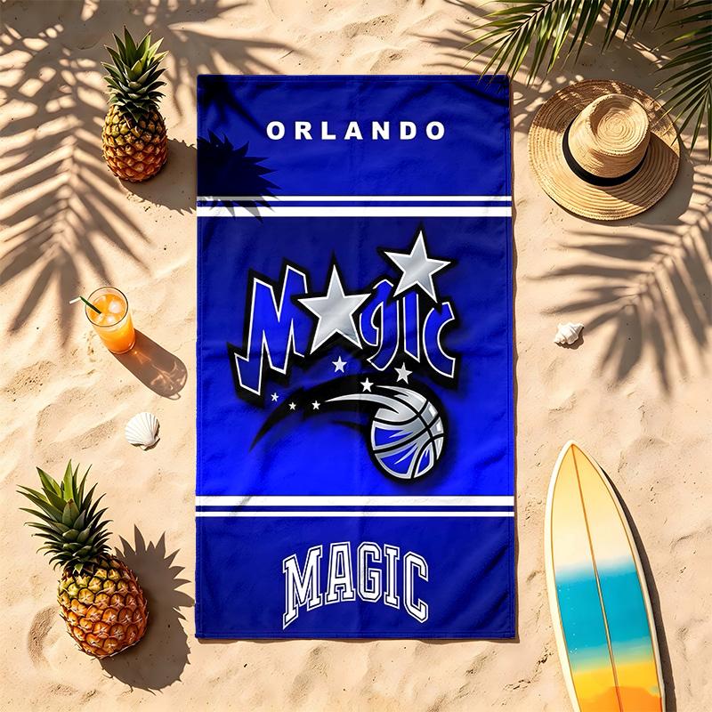 Orlando Magic (5) Theme Beach Towel Sand Resistant Soft And Comfortable Suitable For The Pool Camping Yoga And Diving A Travel