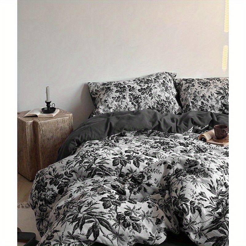 Ins Nordic Černý puntík Ložní souprava Ploché prostěradlo Povlak na přikrývku Twin Full Queen Severské ložní prádlo Chlapecké Dívčí Ložní soupravy