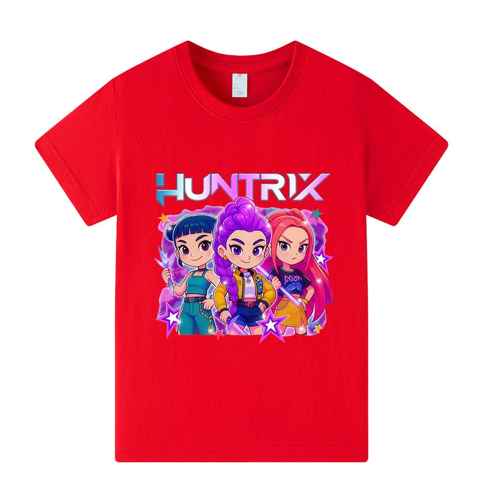 A1200 Kids Boys Girls Kpop Rumi Zoey Mira Print Short Sleeves T-shirt