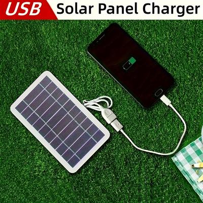1 pièce Chargeur Solaire USB Étanche pour Extérieur pour Voyage et Camping - Panneau Solaire Portable Alimentation Mobile, Charge de Téléphone Mobile, Lampe Torche et Ventilateur