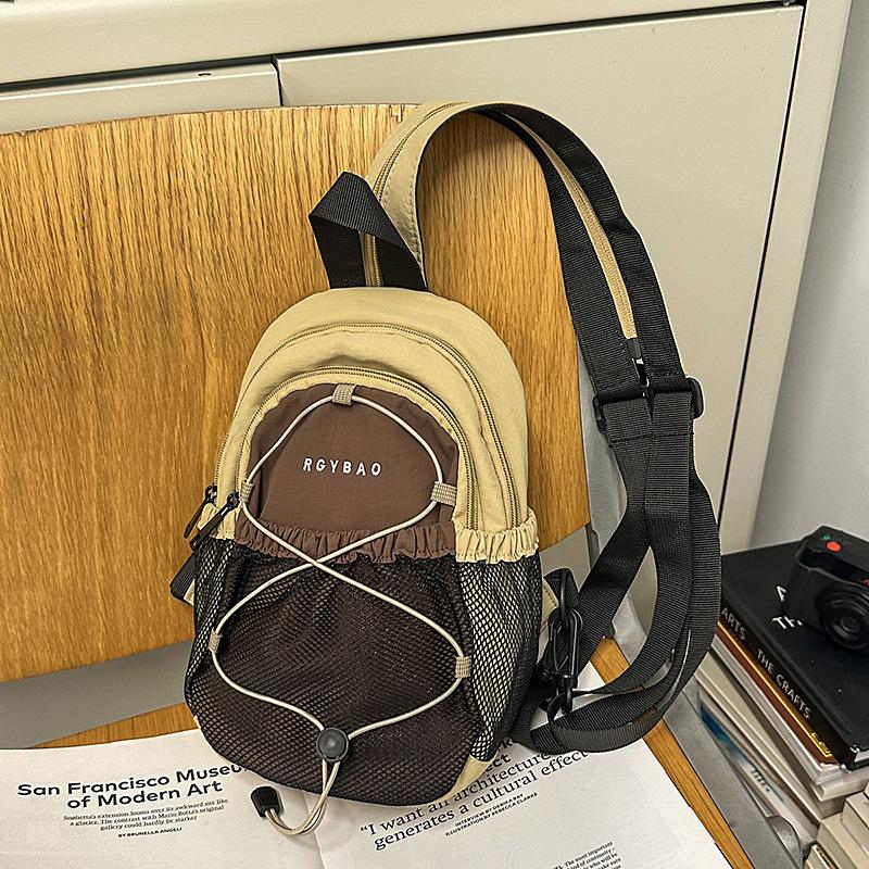 

Нейлоновая тканевая сумка женская большой вместимости новая осенне-зимняя повседневная нишевая сумка-мессенджер спортивного стиля рюкзак хаки