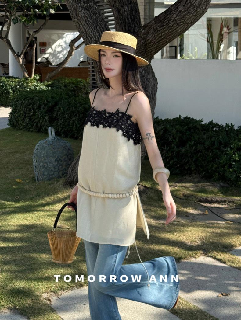 Spring/Summer 2026 Color Block Lace Camisole - Style 12709 by TOMORROW ANN Medium