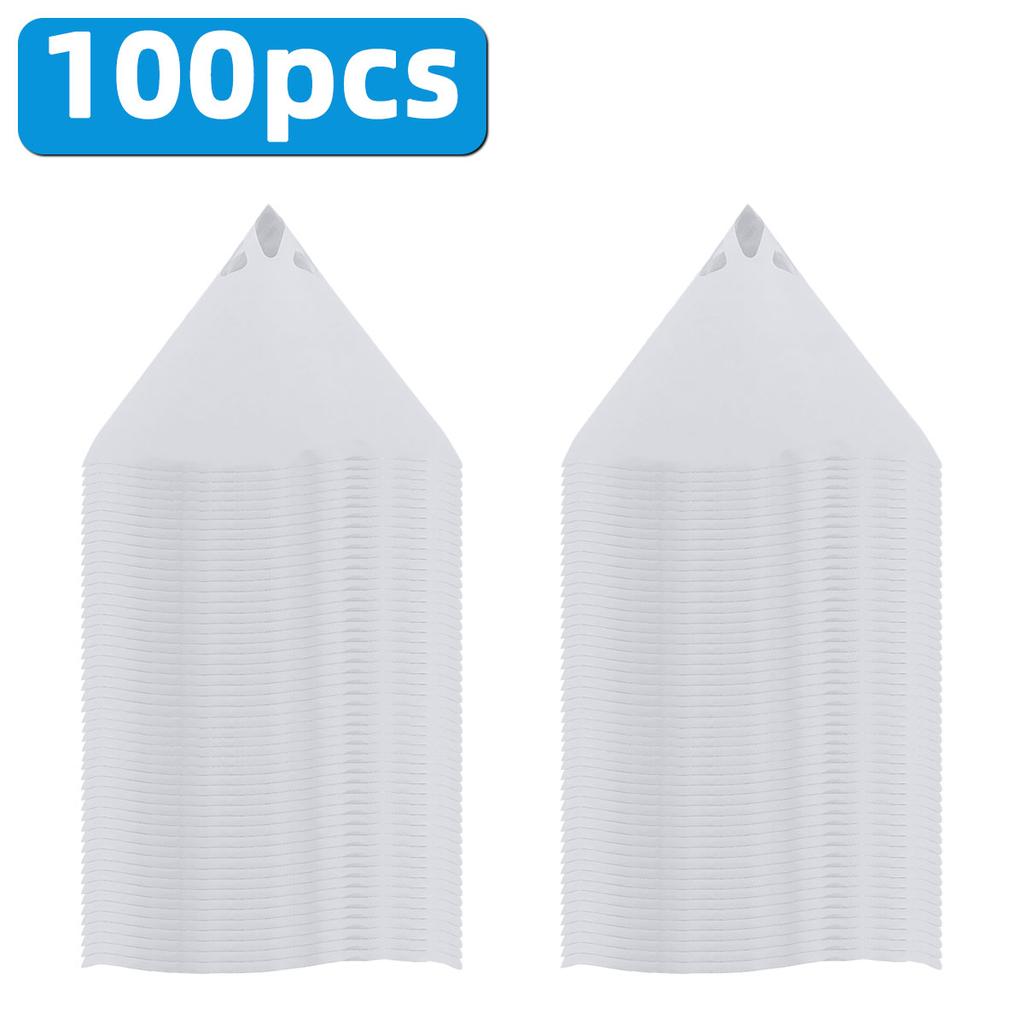 10/100PCS Disposable Paper Funnel Filters Paint Strainer Cone With Fine Mesh Oil Resin Varnish Filter For Automotive Spray Paint Mass Air Flow 3