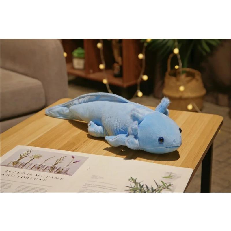 Kawaii Colorful Axolotl Plush Toy Cute Salamander Stuffed Animal Soft Long Pillow Kids Gift
