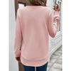 Autumn and Winter New Loose Temperament Fashionable Women's Clothing Solid Color Round Neck Long Sleeved Sweatshirt