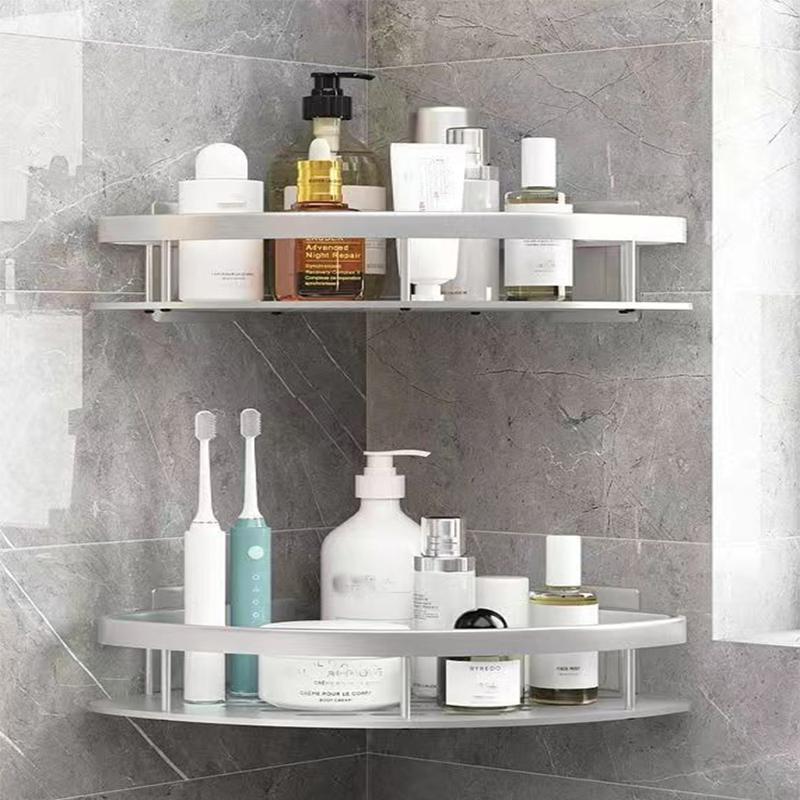 Raft pentru baie, 1-3 bucăți, fără cuie, spațiu cu trepied, orificiu din aluminiu, fără colț, trepied cu aspirație, raft de depozitare