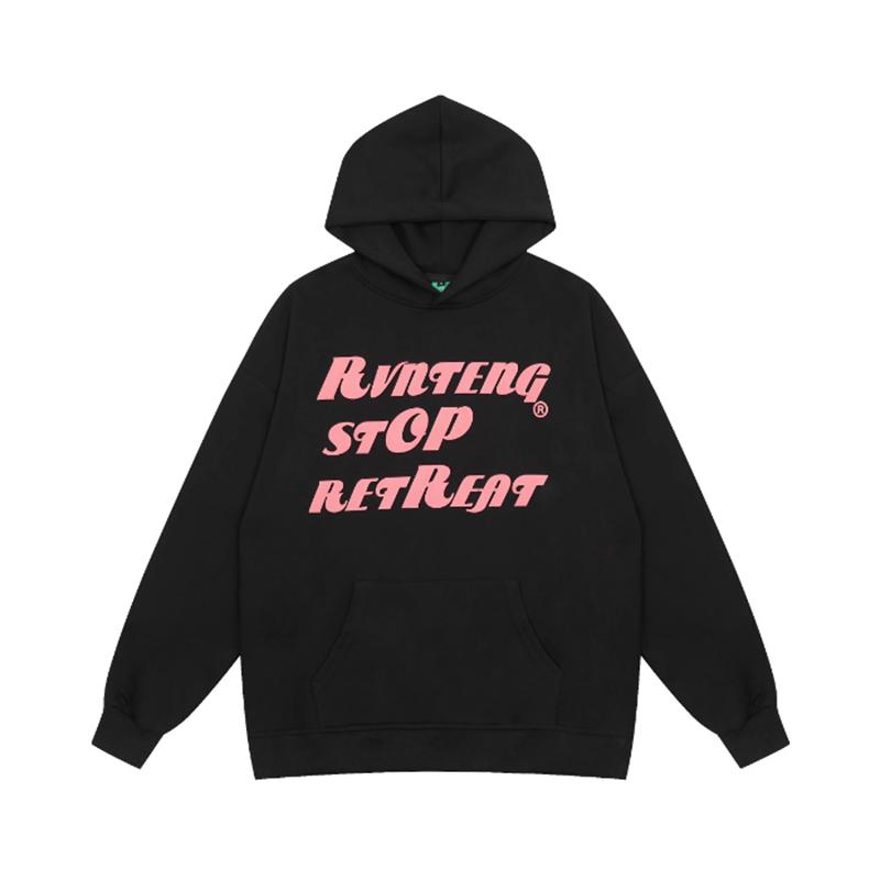 Женская зимняя толстовка с капюшоном в уличном стиле с круглым вырезом и буквами повседневная мода Harajuku черный свободный пуловер Pull Femme L чёрный 2459₽