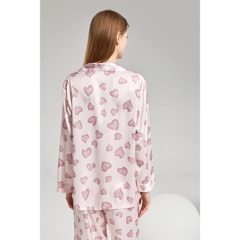 Spring and Summer New Ice Silk Pajamas for Women Summer Ice Silk Pajamas Air-conditioned Room Indoor Cool Summer Pajamas