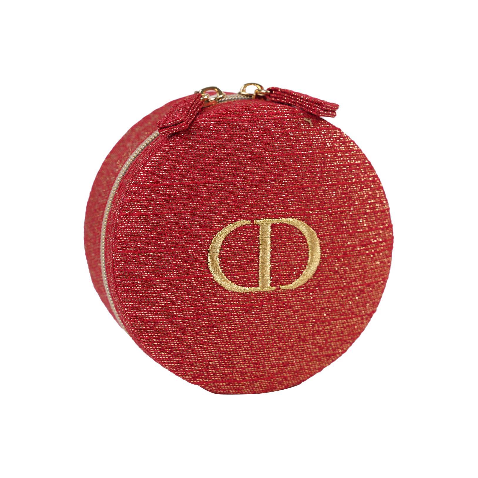 

DIOR Red Gold Thread Storage Bags Portable