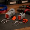 Electrical Wiring Repair Housing Kit, 4 Assemblies with Mating Male and Female Parts and Matching Metal Contacts
