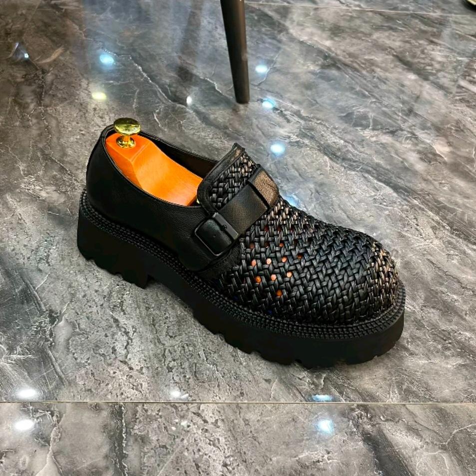 

Поддержите новую зашифрованную мужскую обувь из натуральной кожи, повседневную и удобную плетеную мужскую обувь, модную и универсальную, для бизнеса, европейские товары, красивую 44