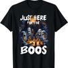 Ich bin nur wegen der Boos hier Geister Lustig Herren Damen Halloween T-Shirt