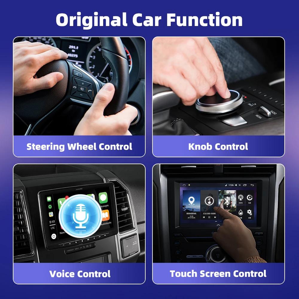 2in1 Wired To Wireless CarPlay Android Auto Adapter for OEM Car Stereo With USB Plug and Play  For Volvo Benz Mg Kia Chery VW