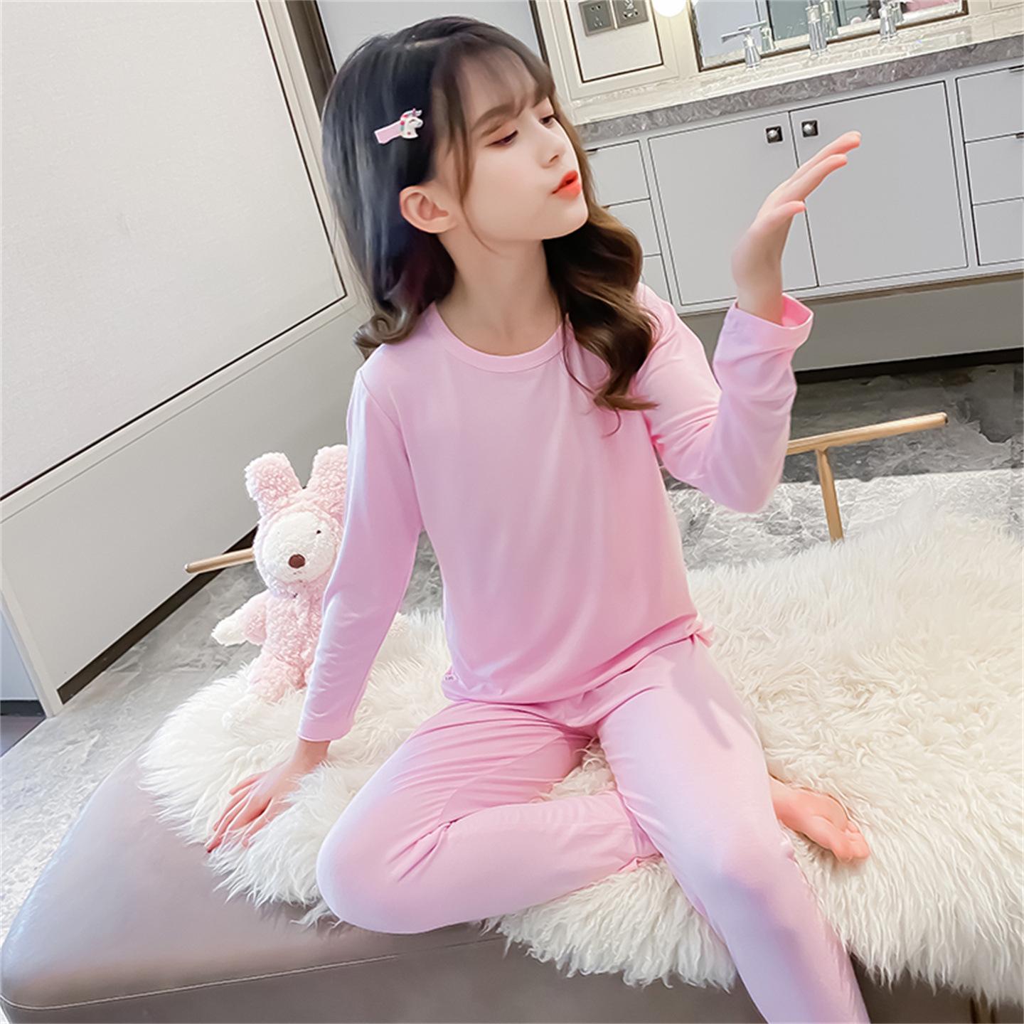 

Girls Modal Long Johns Set - Spring, Autumn & Winter 2025 Collection for Girls 160cm