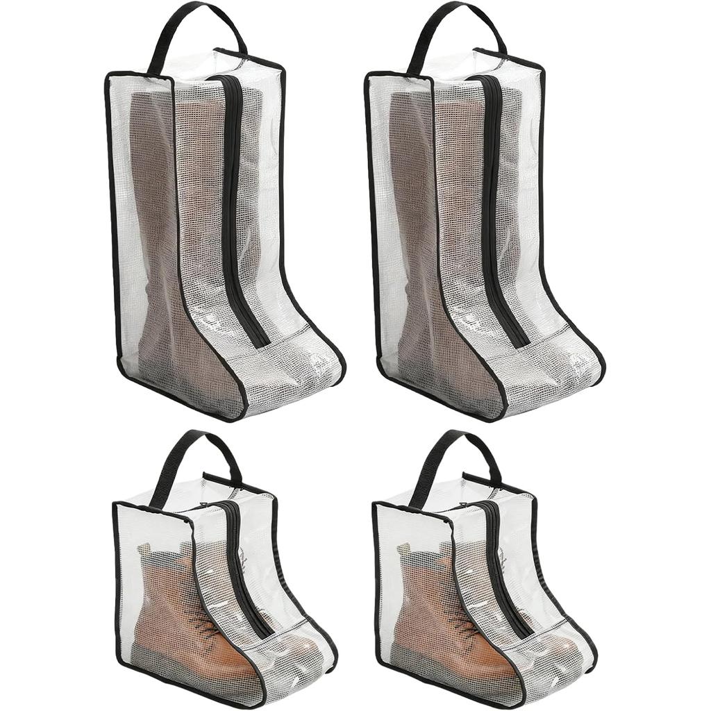 Portable Boots Storage, Tall Boots Storage Short Boots Protector Bag, Shoe Dust Bags,Shoe Sleeves for Travel,Clear Packing Organizers for Men & Women