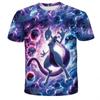 New Pocket Monsters Japanese Anime Men's Sports Printed T-shirt Children's Sports Breathable Role Playing Quick Drying T-shirt