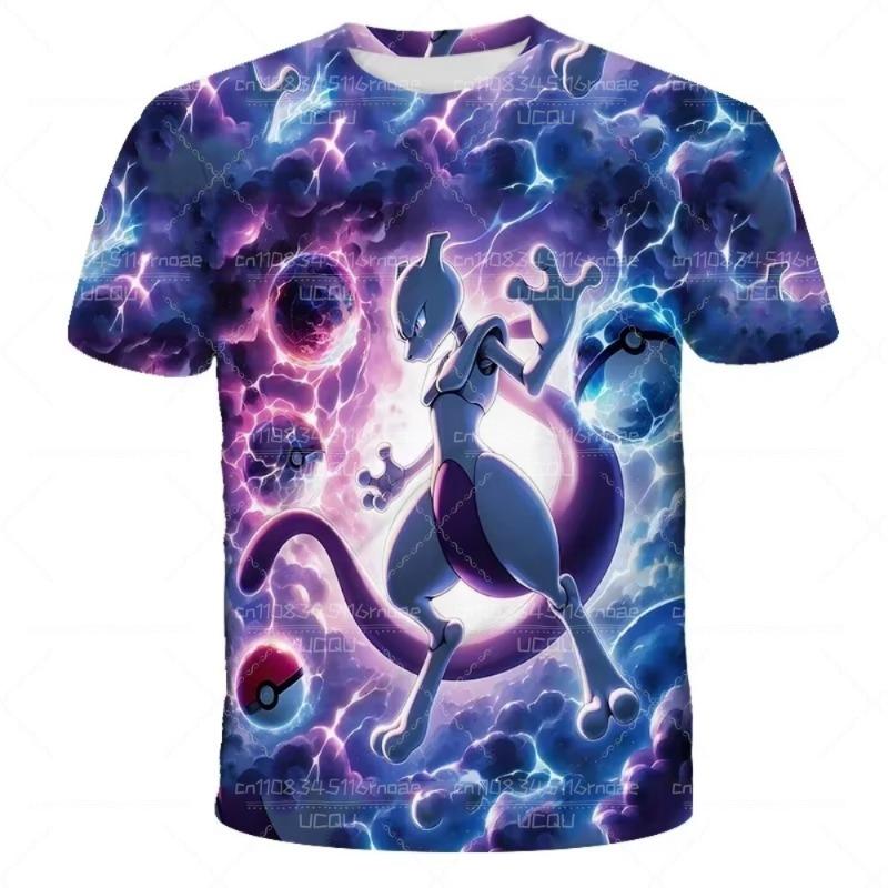 New Pocket Monsters Japanese Anime Men s Sports Printed T-shirt Children s Sports Breathable Role Playing Quick Drying T-shirt XXS