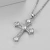 Huitan Hip Hop Cross Pendant Necklace with Crystal Cubic Zirconia Silver Color/Gold Color Neck Accessories for Women Hot Jewelry