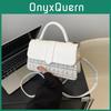 Chic Urban Minimalist Women's Small Square Handbag Woven Design For Everyday Use