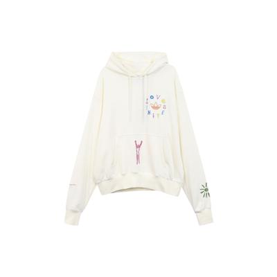 adidas Originals Trefoil Logo Embroidered Hoodie Pullover Men Hoodie White H43970