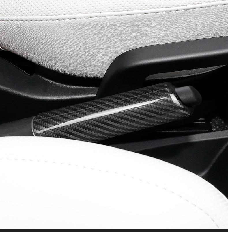 Fiat 500 Carbon Fiber Handbrake Grip Cover Trim