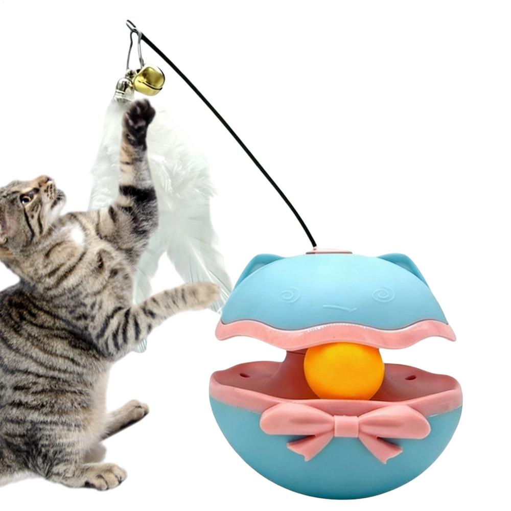 

Automatic Cat Toy Smart Battery Operated Pet Teaser With Bell Interactive Cat Exercise Enrichment Toy For Home Cattery Bedroom светло-синий