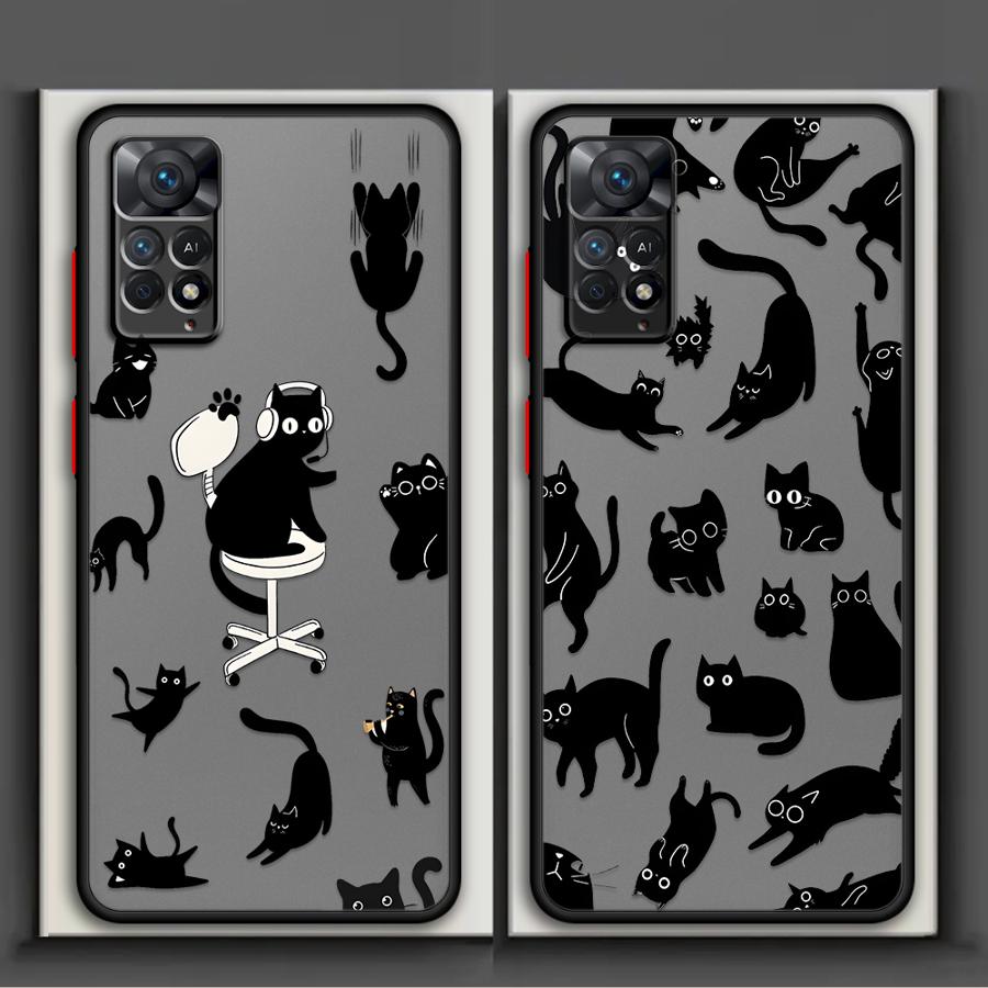 Case for Xiaomi Redmi Note 14 10 11 12 13C A4 14C 9S 13 Pro Plus Funda Back Phone Cover Cute Cartoon Cat