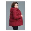 Chinese Style Plus Size Short Thick Padded Down Cotton Parka Winter Coat for Middle Aged Senior Mom Women