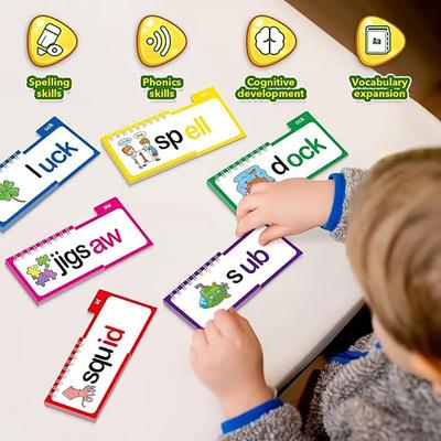 30 Read And Rhyme Flip Books, Word Families Flash Cards, Abc Vocabulary Flash Cards, Educational Reading Games