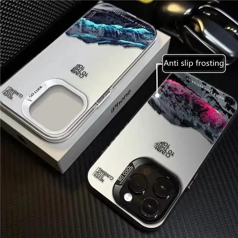 Cool And Trendy Mountain Peak Pattern Personalized Phone Case Iphone16pro For iPhone 16 15 Pro Max 16E 14 13 12 11 16Plus