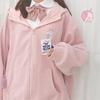 Roztomilá mikina do uší jaro podzim mikina s kapucí streetwear ženy oversized mikiny ležérní mikina v japonském stylu kawaii dívka