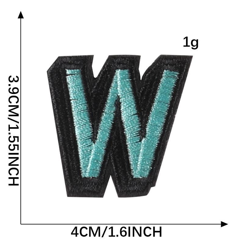 Duoku Computer Embroidery English Alphabet Cloth Label Name Label Ball Suit Mark Patch Clothing Accessories Embroidery Cloth Sticker