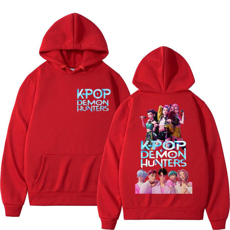 KPop Anime Demon Hunters Rumi Mira Zoey Saja Boys Hoodies Men Women Fashion Oversized Sweatshirt Fleece Warm Casual Long Sleeve