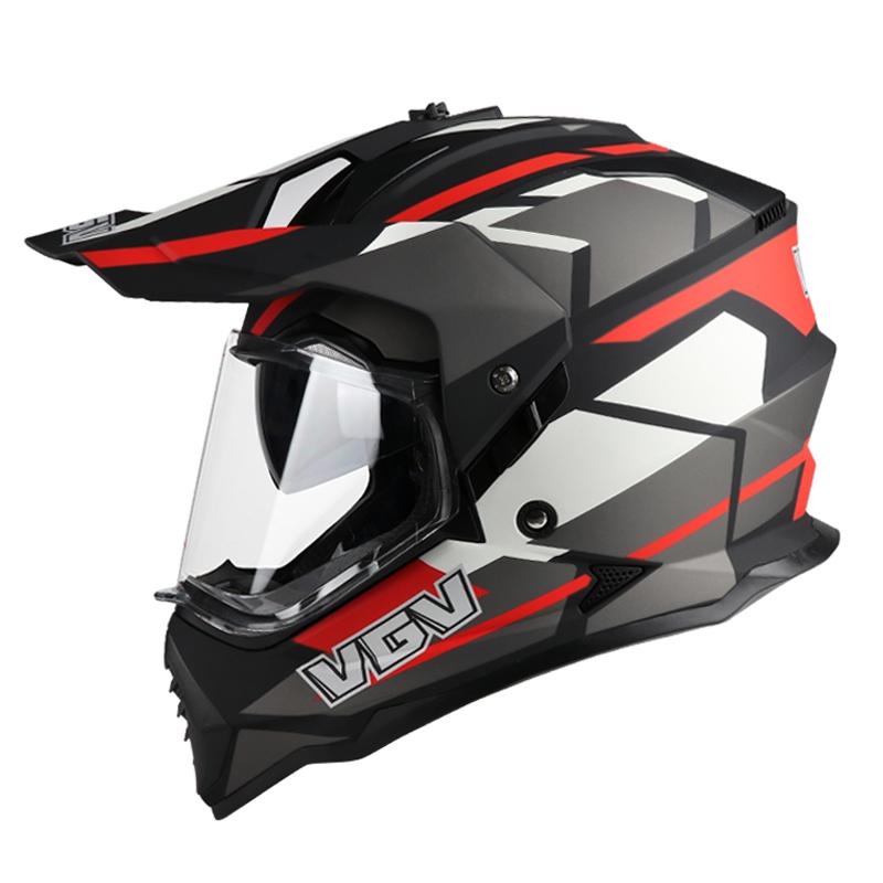 

VGV 902 защита 360° двойной линзовый раллийный шлем-интеграл мотоциклетный шлем все сезоны путешествия езда безопасность сертификация XXL